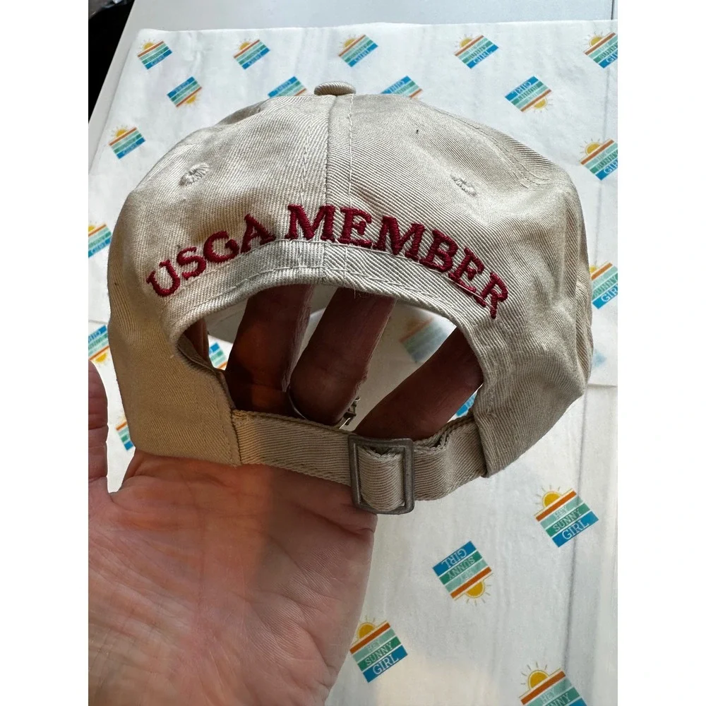 Women's USGA Member 2009 US Open Bethpage Black Golf Tan Baseball Cap Adjustable